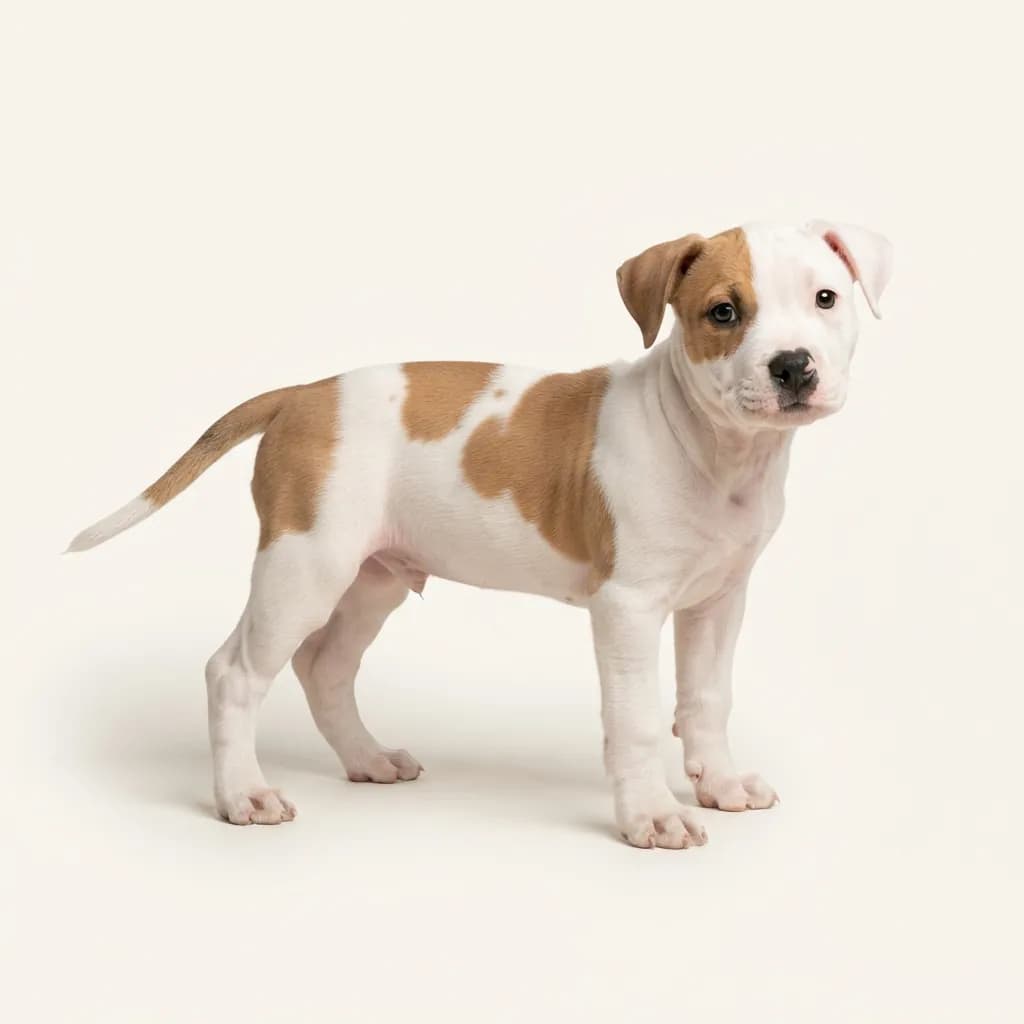 American Pit Bull Terrier in Gescheckt — Fellfarbe und Aussehen
