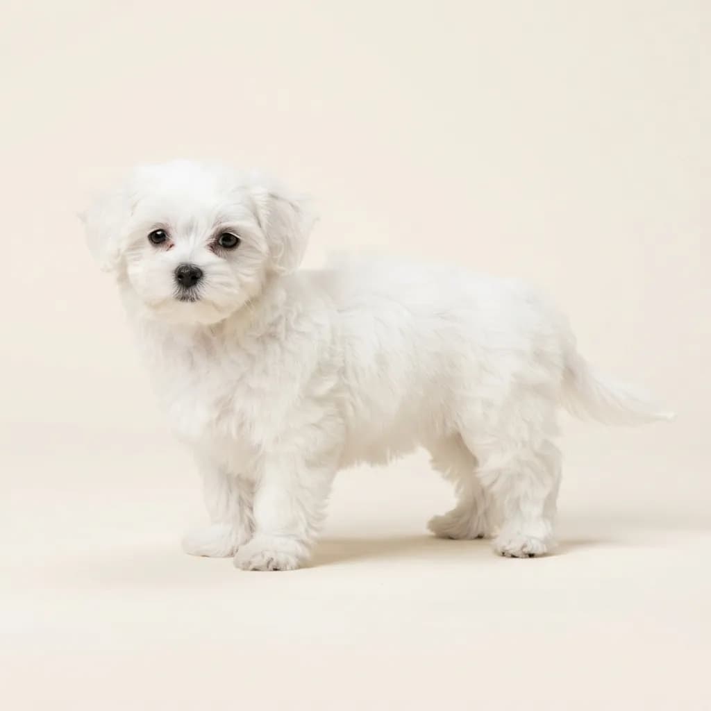 Malchi (Malteser x Chihuahua) in Weiß — Fellfarbe und Aussehen