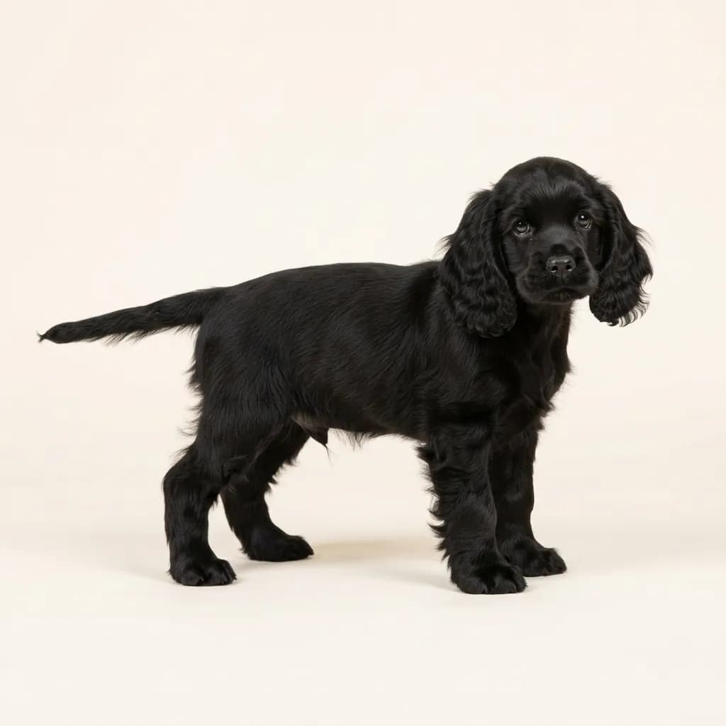 American Cocker Spaniel in Schwarz — Fellfarbe und Aussehen