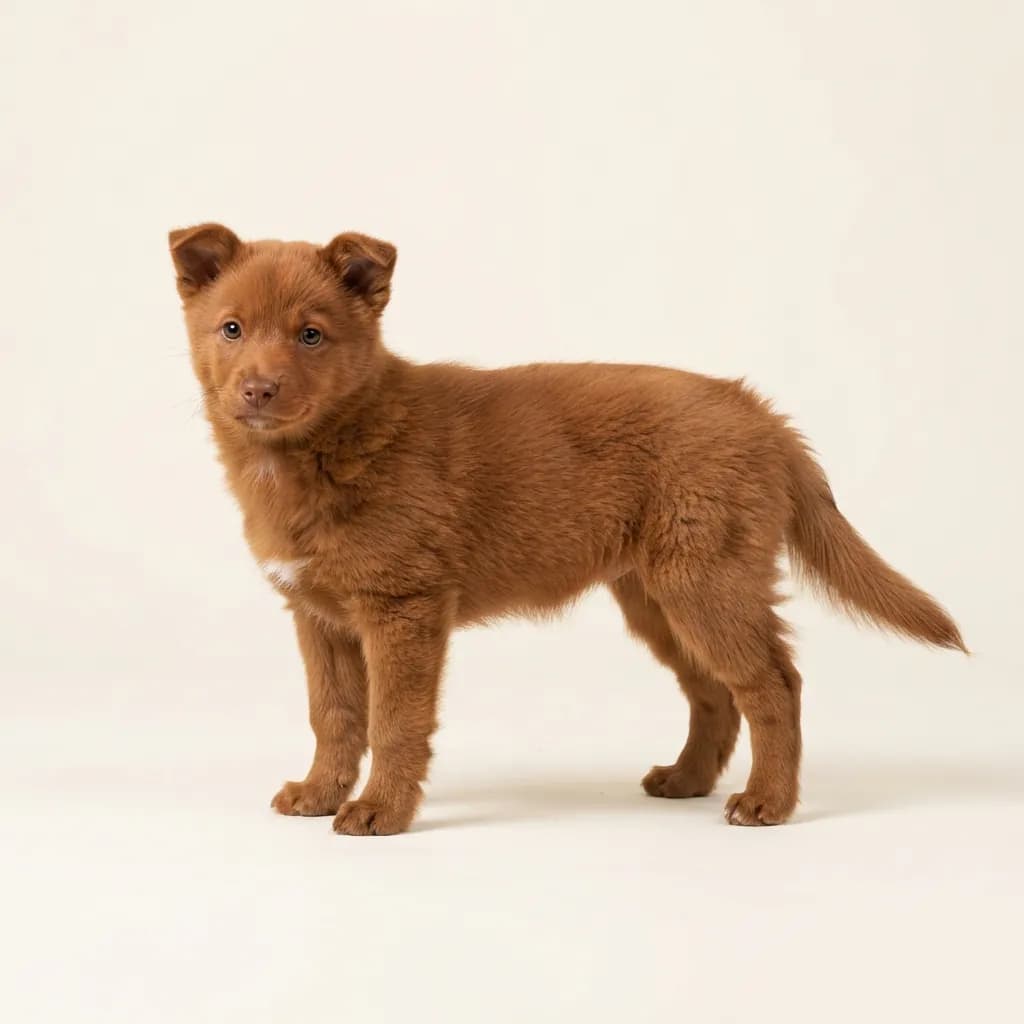 Norwegischer Lundehund in Rot — Fellfarbe und Aussehen