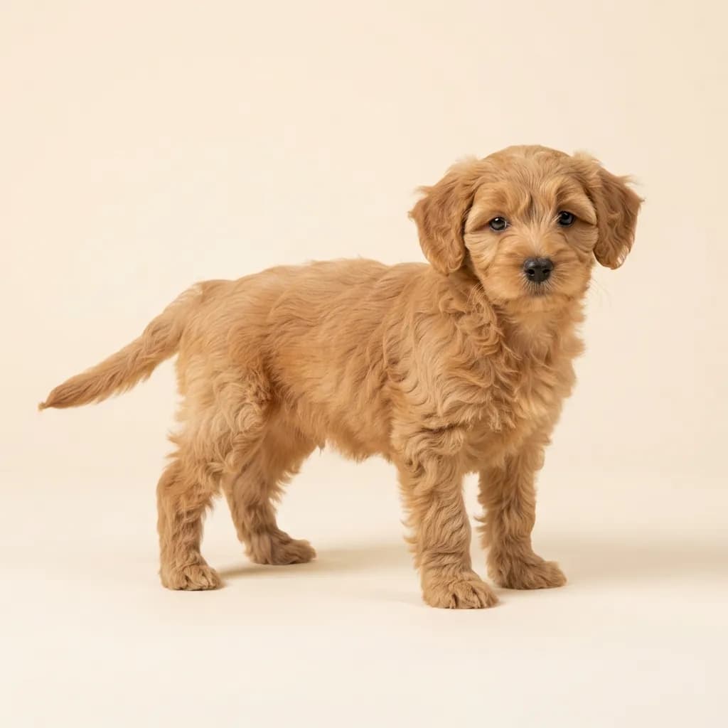 Jackapoo in Tan — Fellfarbe und Aussehen