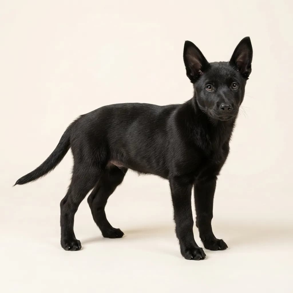 Australian Kelpie in Schwarz — Fellfarbe und Aussehen