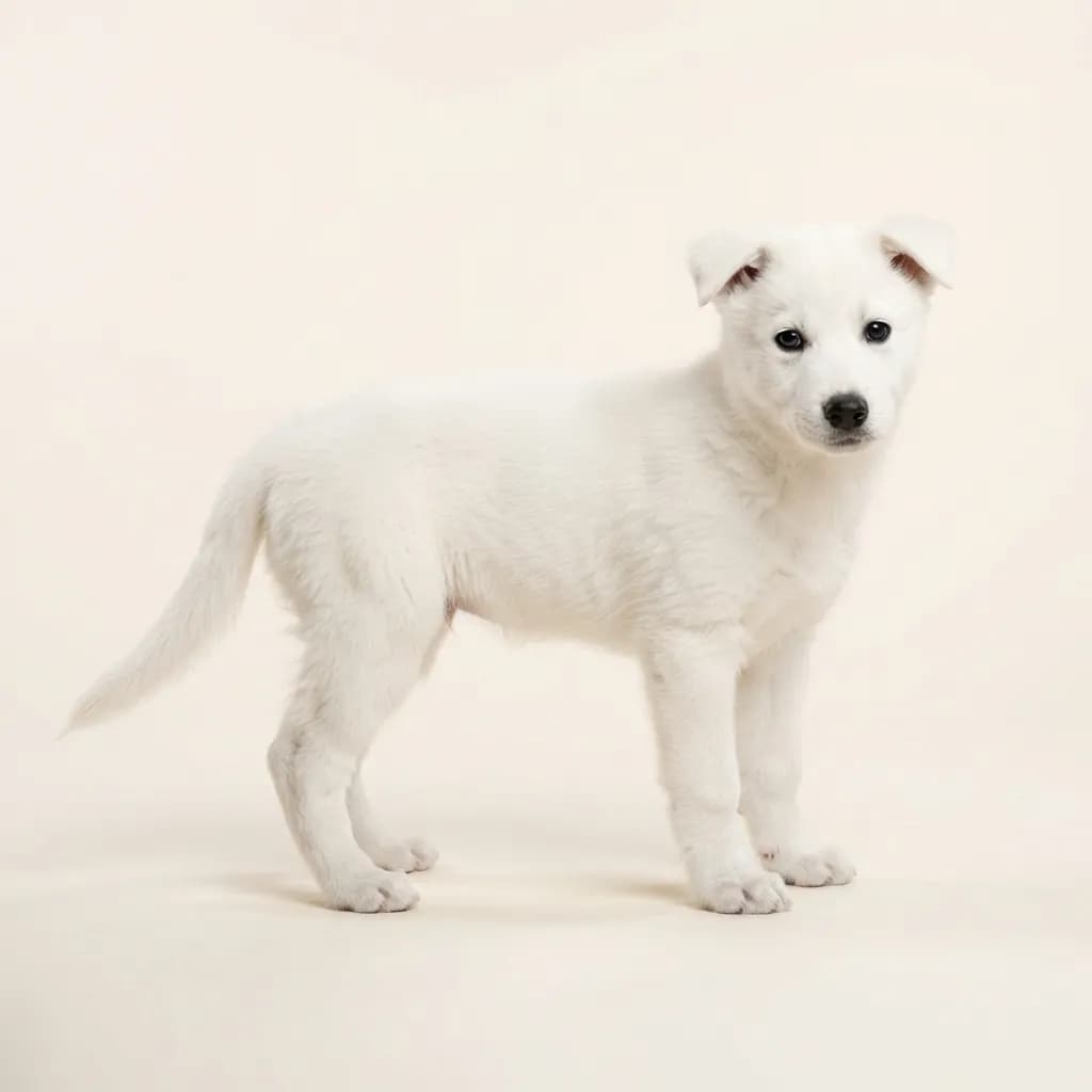 Alaskan Husky in Weiß — Fellfarbe und Aussehen