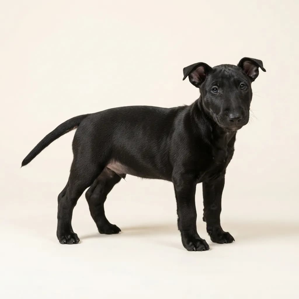 Bull Terrier in Schwarz — Fellfarbe und Aussehen