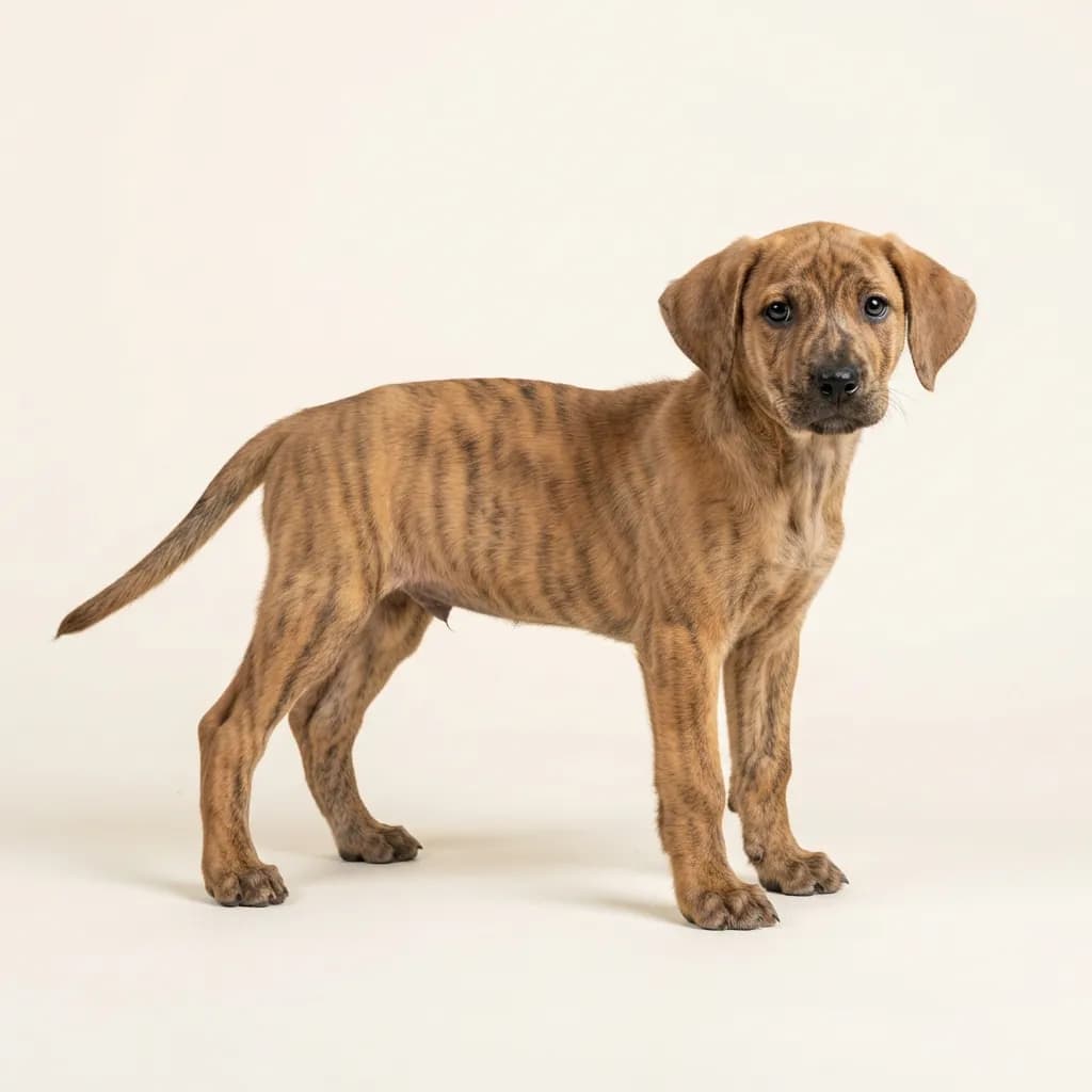 Plott Hound in Gestromt — Fellfarbe und Aussehen