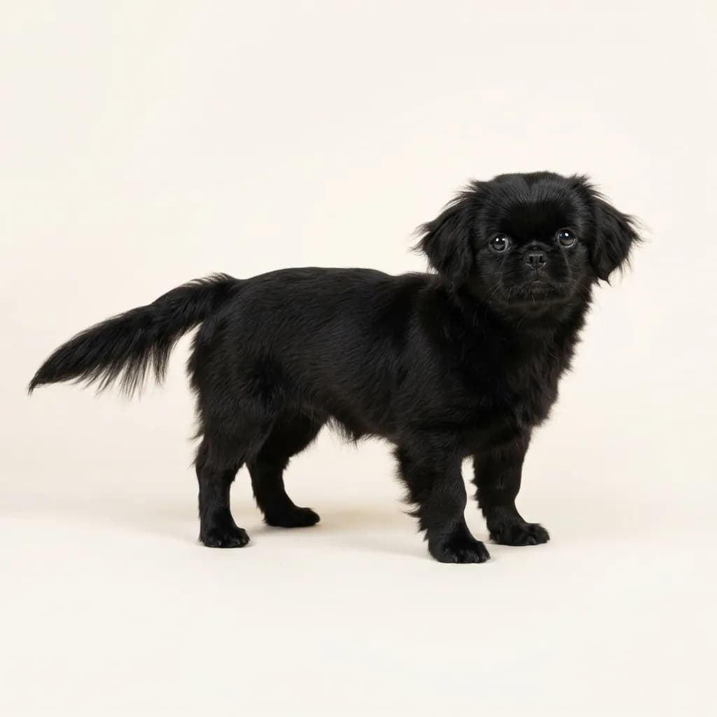 Pekingese in Schwarz — Fellfarbe und Aussehen