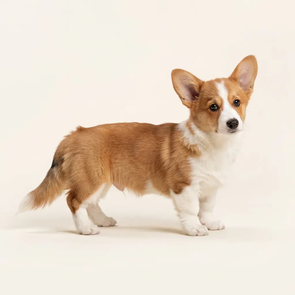 Welsh Corgi Pembroke in Rot-Weiß — Fellfarbe und Aussehen