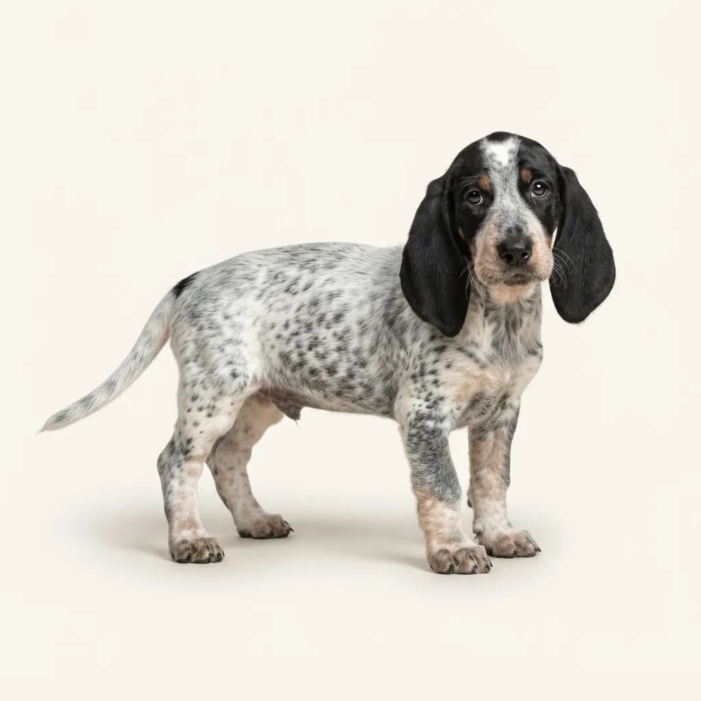 Basset bleu de Gascogne in Schimmel — Fellfarbe und Aussehen