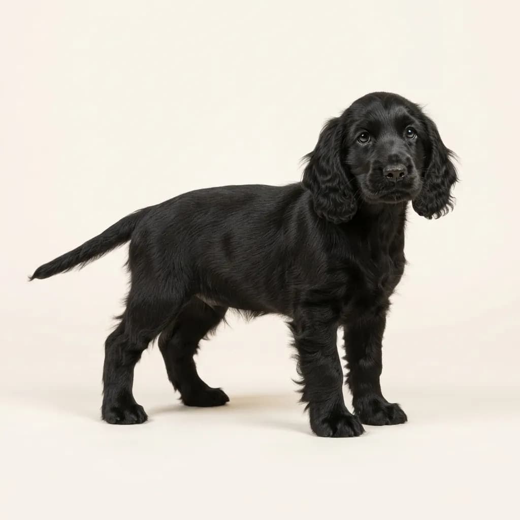 English Cocker Spaniel in Schwarz — Fellfarbe und Aussehen