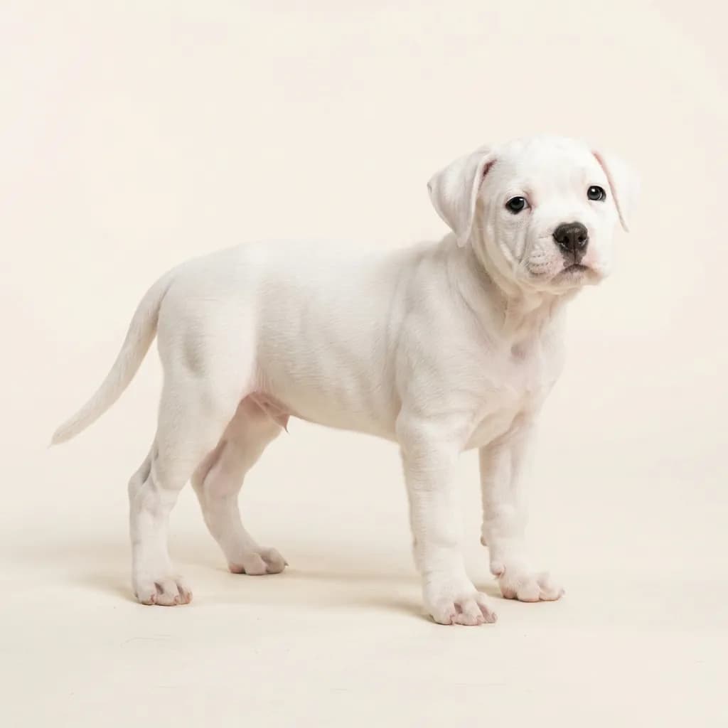 American Bulldog in Weiß — Fellfarbe und Aussehen