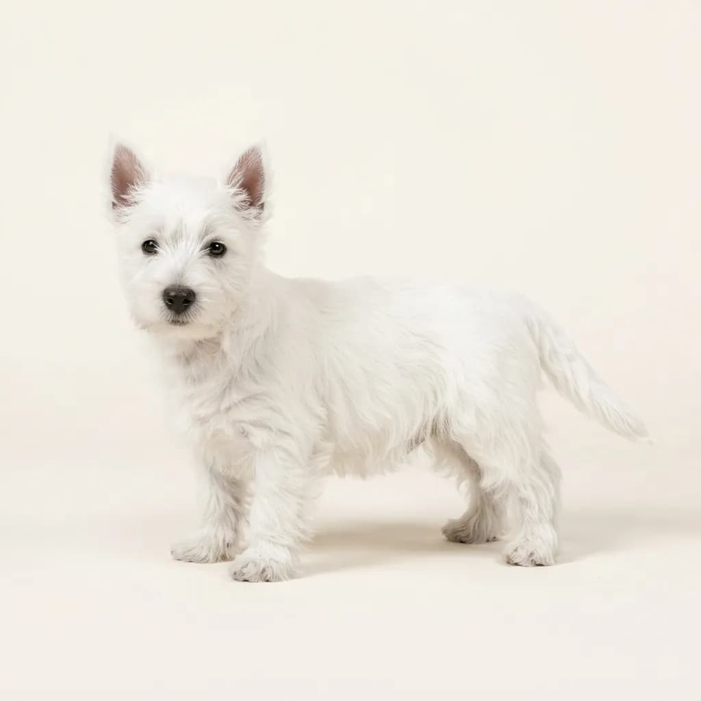 West Highland White Terrier in Weiß — Fellfarbe und Aussehen